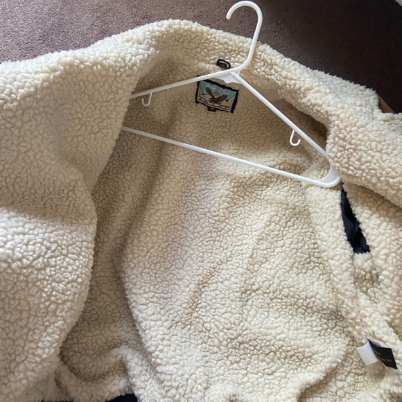 Vintage Adler Genuine Leather Sherpa Lined Button Up Jacket - Picture 6 of 7